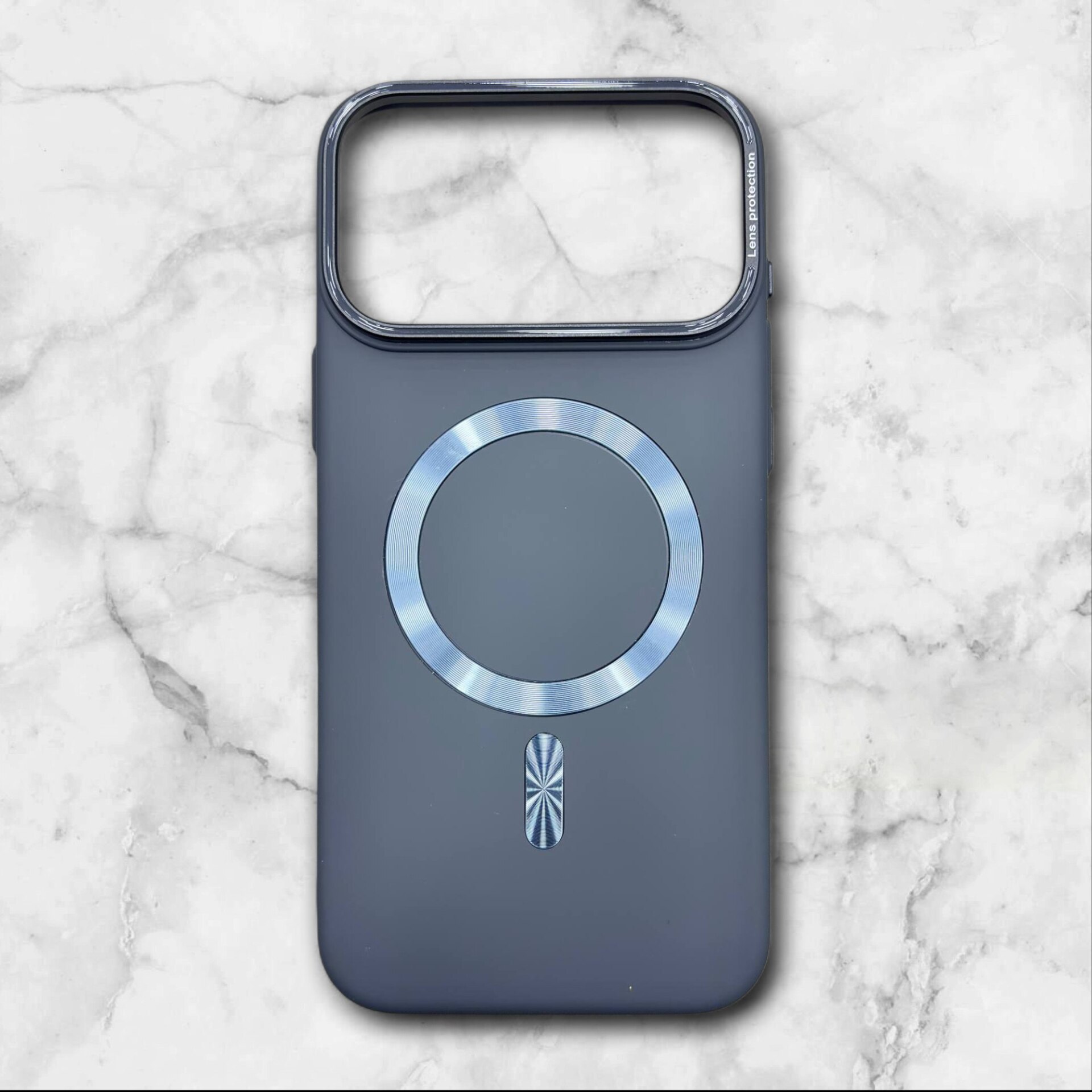  قاب ایفون iPhone17promax مگ‌سیف کربن با فریم فلزی لنز رنگ مشکی – یونیک کیس 