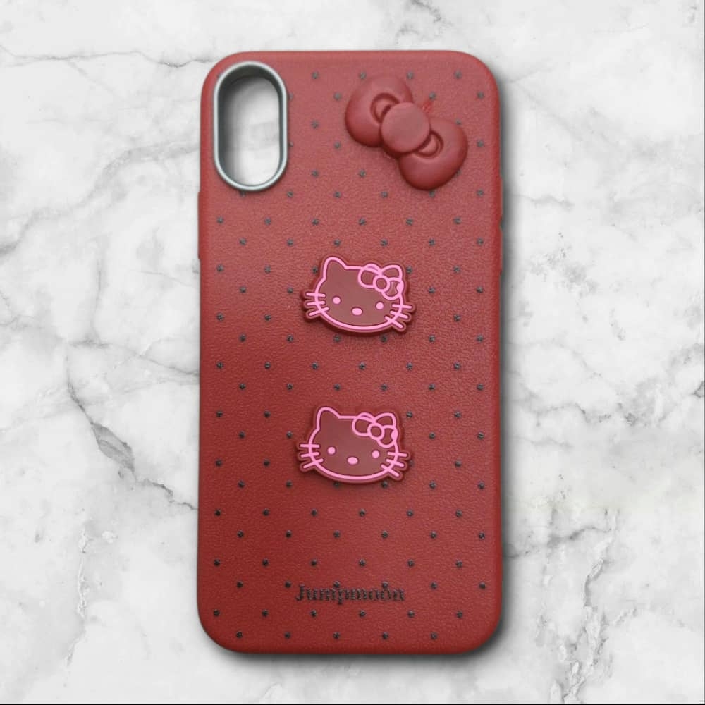 کاور طرح دار ایفونiphone12 هلوکیتی jumpmoon رنگ قرمز – یونیک کیس