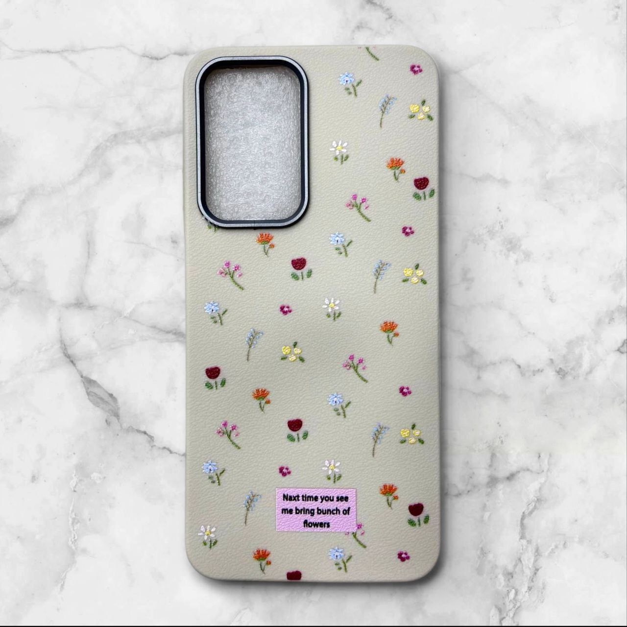  قاب طرح دار گل دار – Flower case شیائومی RedmiNote10Pro4g رنگ کرمی – یونیک کیس 