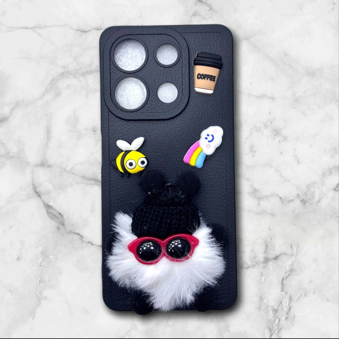قاب پشمالو سهبعدی کارتونی شیائومیNote13Pro4G رنگ مشکی – یونیک کیس