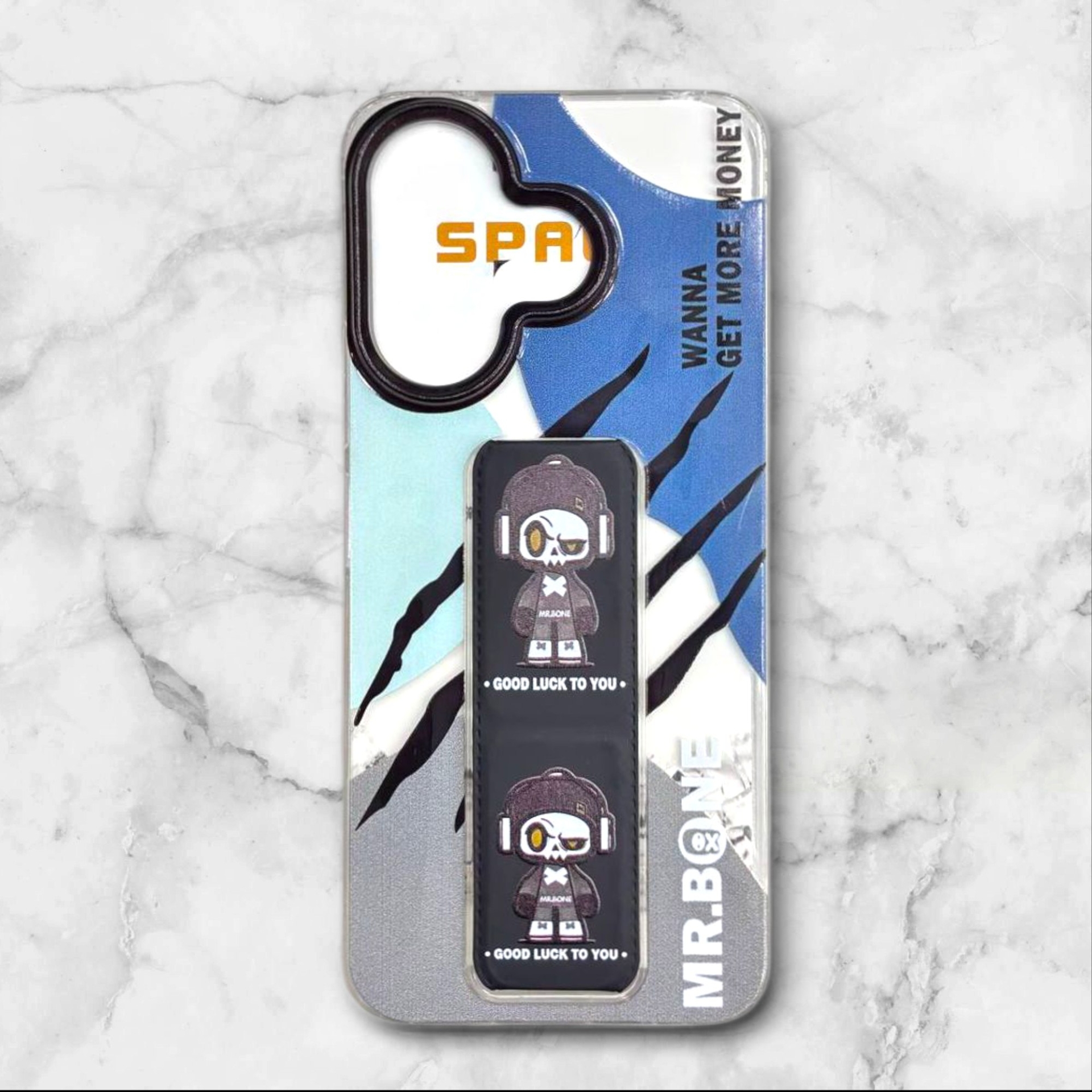  قاب طرح دار شیائومیredmi13x استندی شفاف GOODLUCK رنگ مشکی – یونیک کیس 