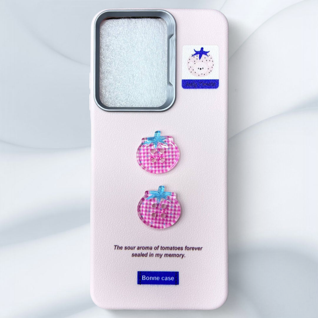  قاب چرمی طرح‌دار شیائومی PocoC71 رنگ صورتی – Bonne Case-یونیک کیس 