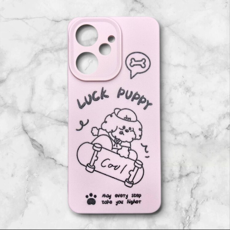 قاب طرح دار شیائومیredmipococ65 طرح سگ بامزه رنگ صورتی – یونیک کیس 