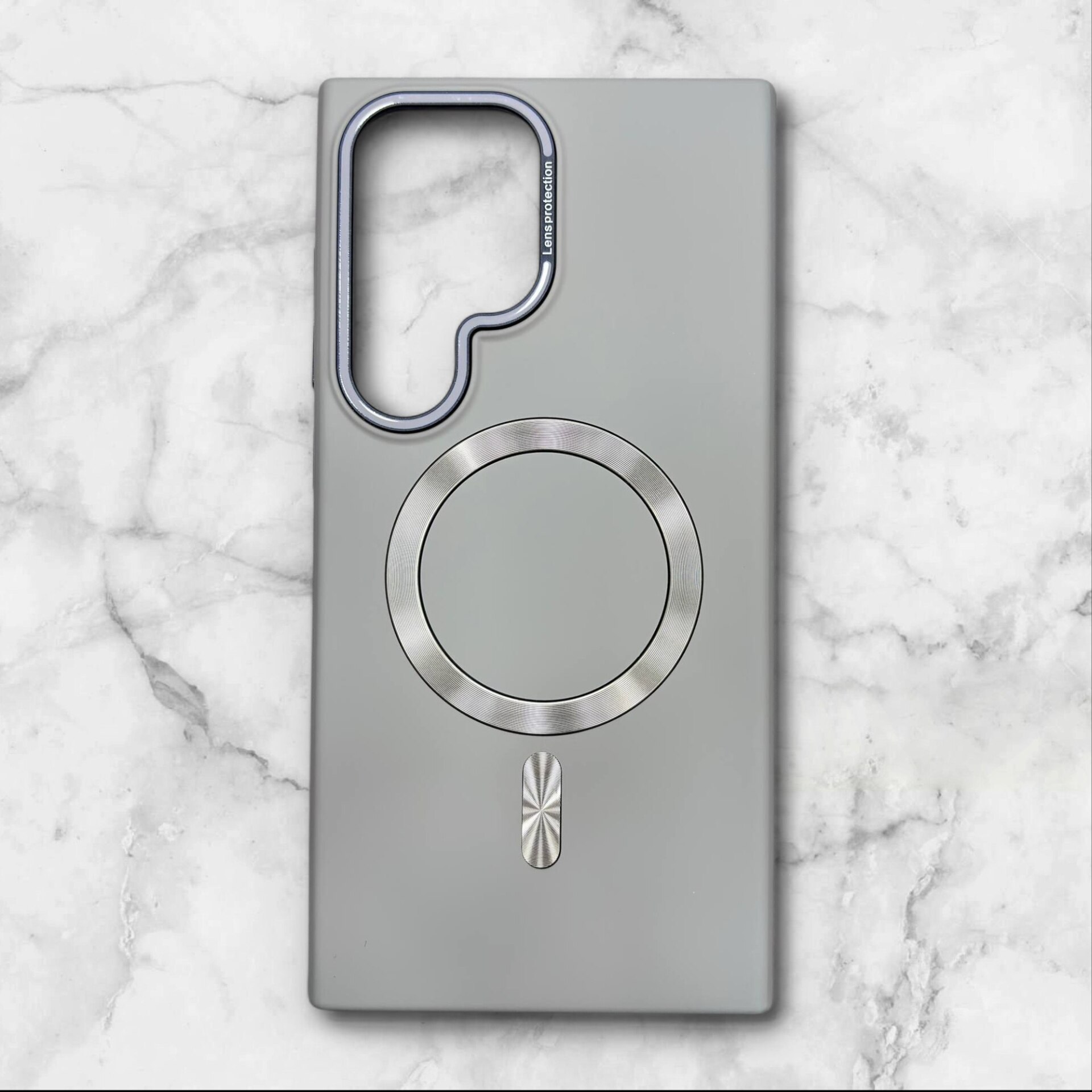  قاب سامسونگ samsungs25ultra مگ‌سیف کربن با فریم فلزی لنز رنگ خاکستری – یونیک کیس 