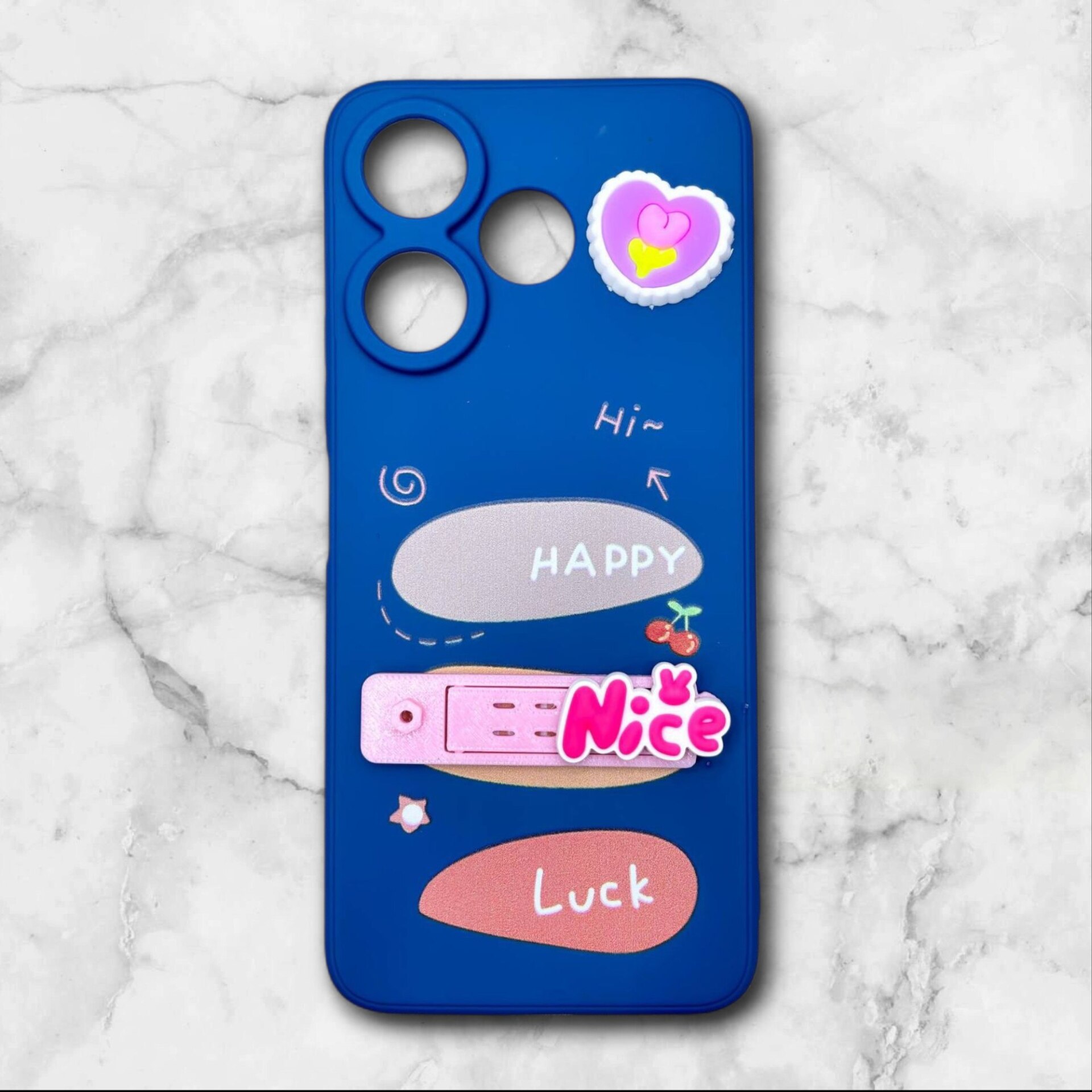  قاب شیائومی redmi13x فانتزی استنددار Nice Mood رنگ سورمه ای – یونیک کیس 