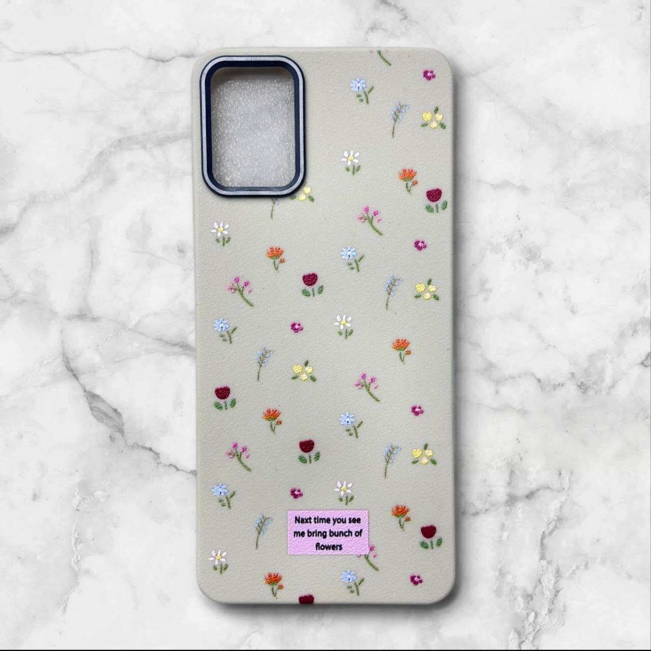  قاب طرح دار گل دار – Flower case سامسونگ A17 رنگ کرمی – یونیک کیس 