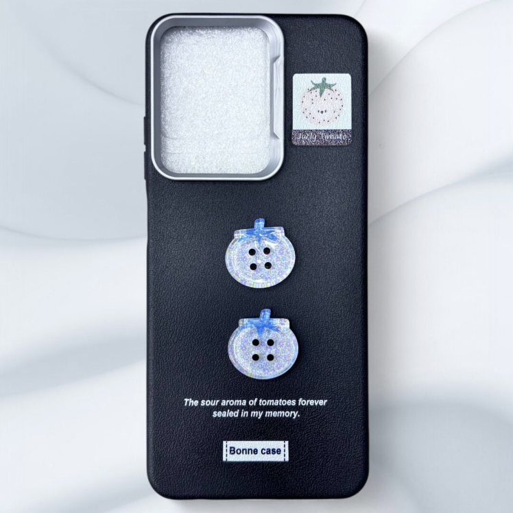 قاب چرمی طرح‌دار شیائومی Note14S رنگ مشکی – Bonne Case-یونیک کیس