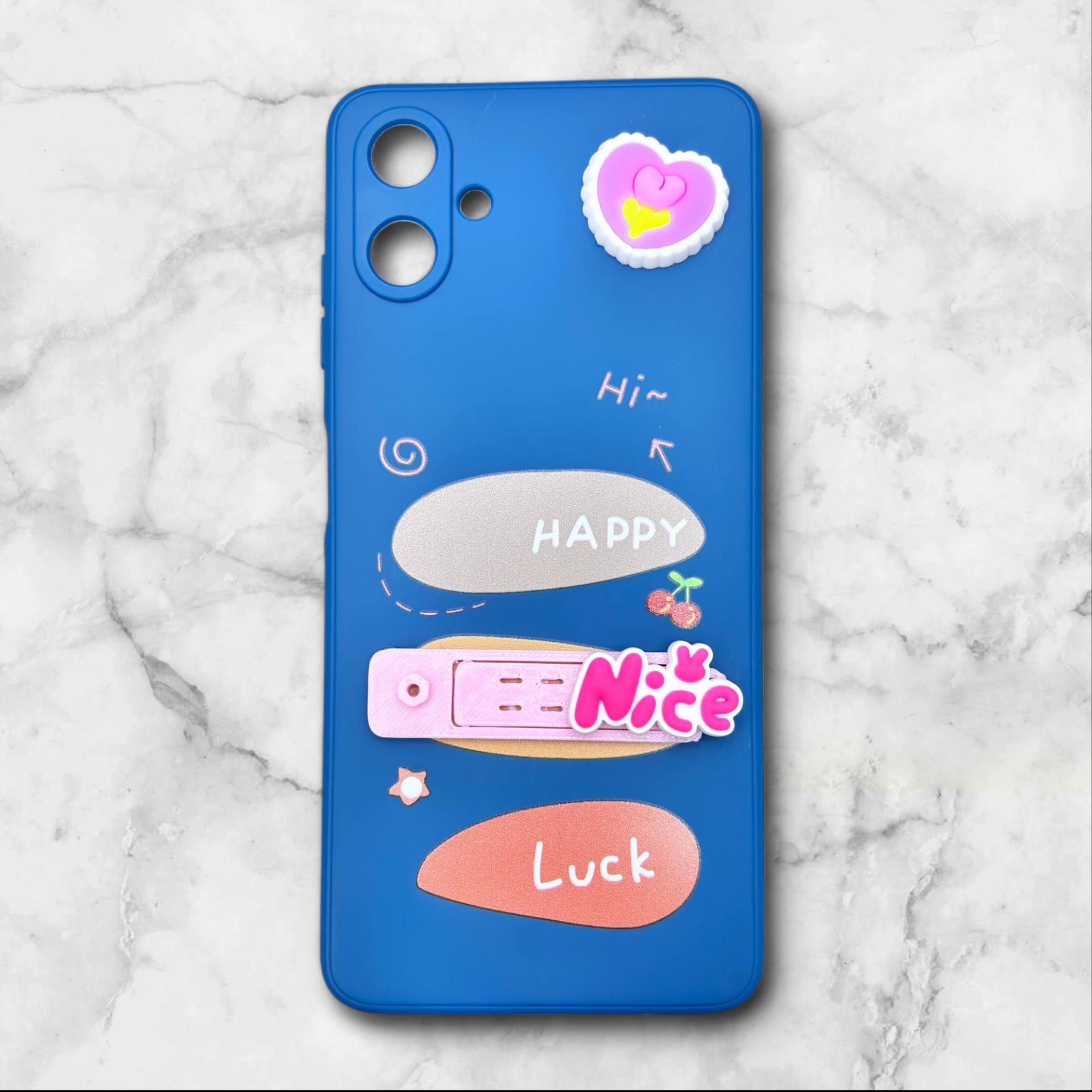  قاب سامسونگ samsungA06 فانتزی استنددار Nice Mood رنگ سورمه ای – یونیک کیس 