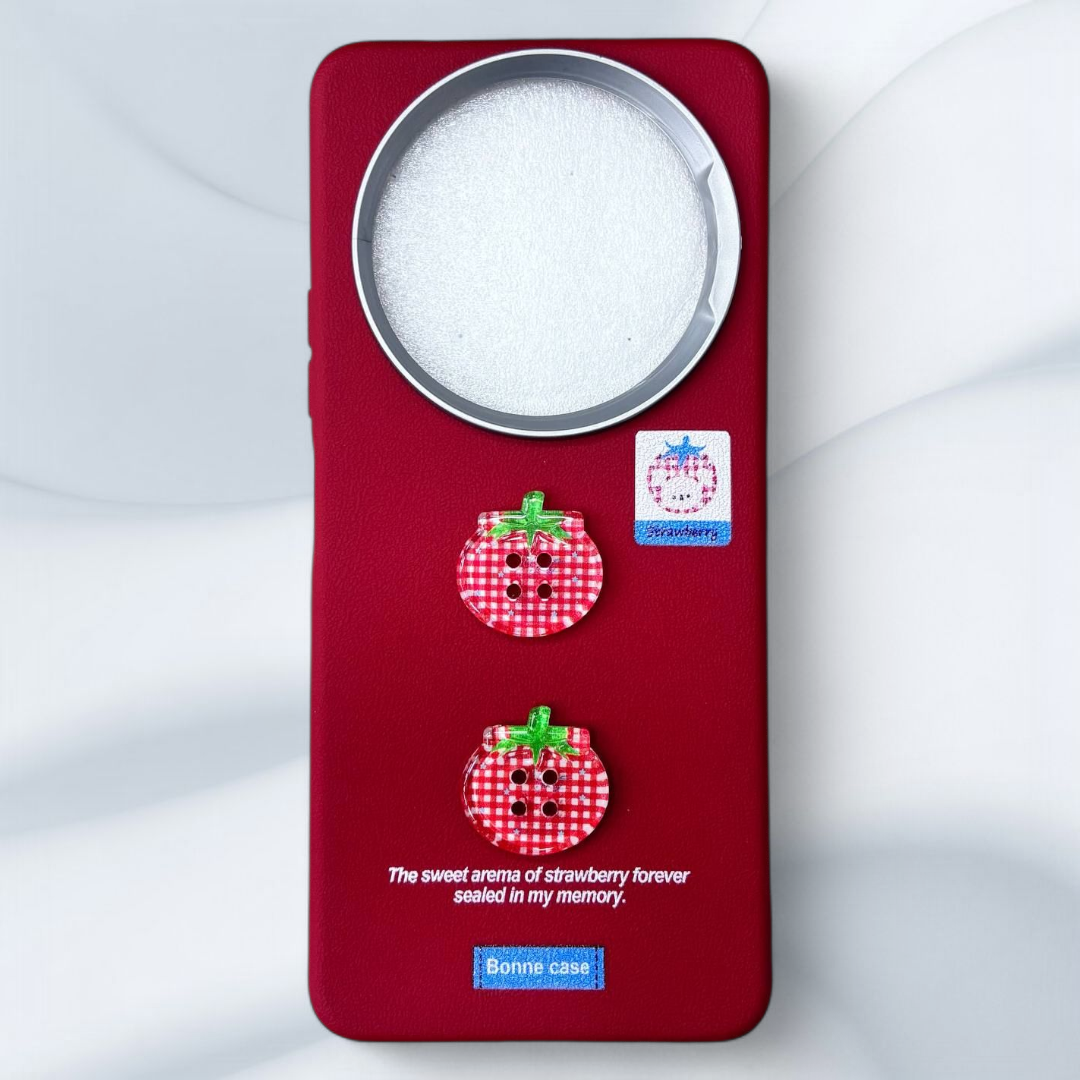  قاب چرمی طرح‌دار شیائومی pococ75 رنگ قرمز – Bonne Case-یونیک کیس 