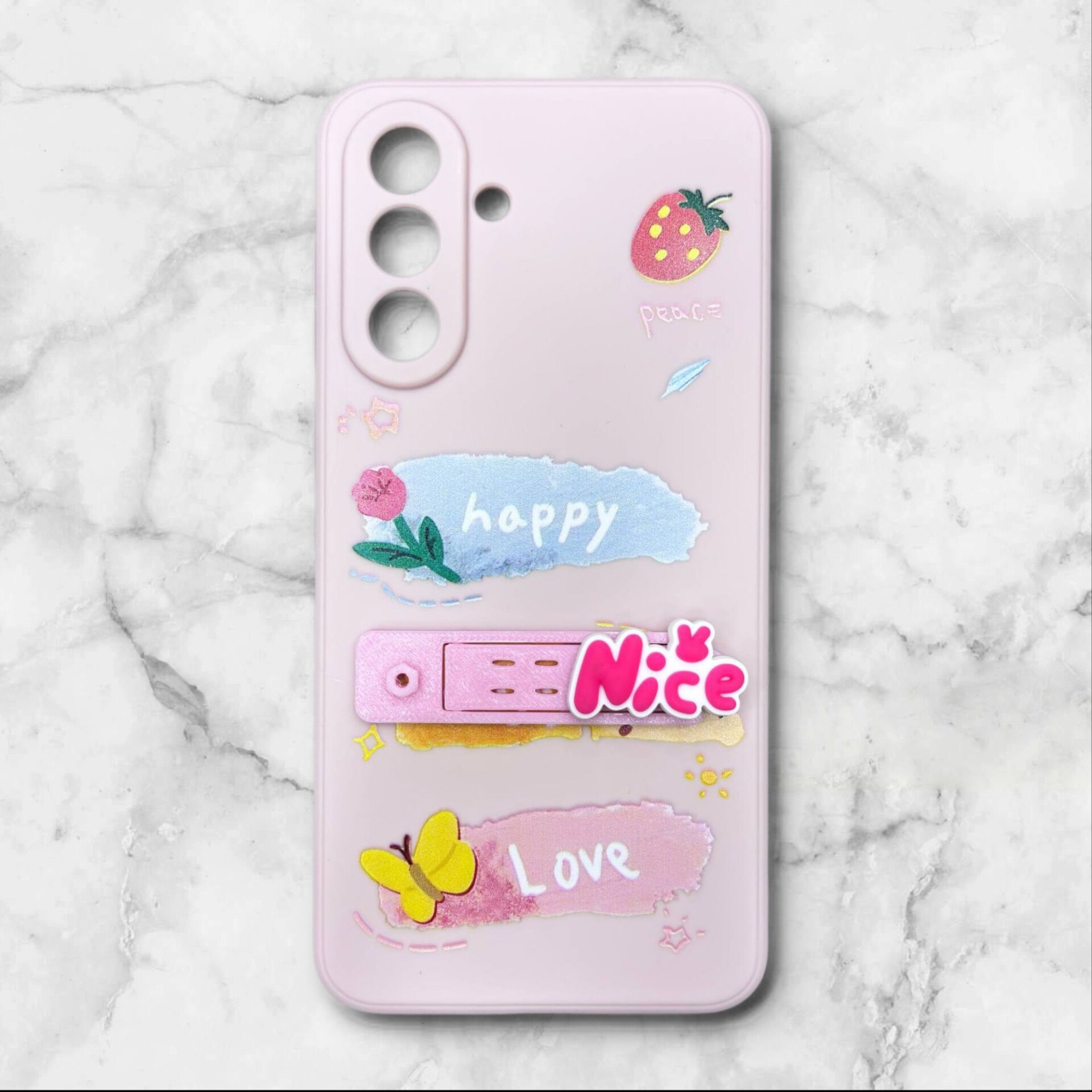  قاب سامسونگ samsungA36 فانتزی استنددار Nice Mood رنگ صورتی – یونیک کیس 