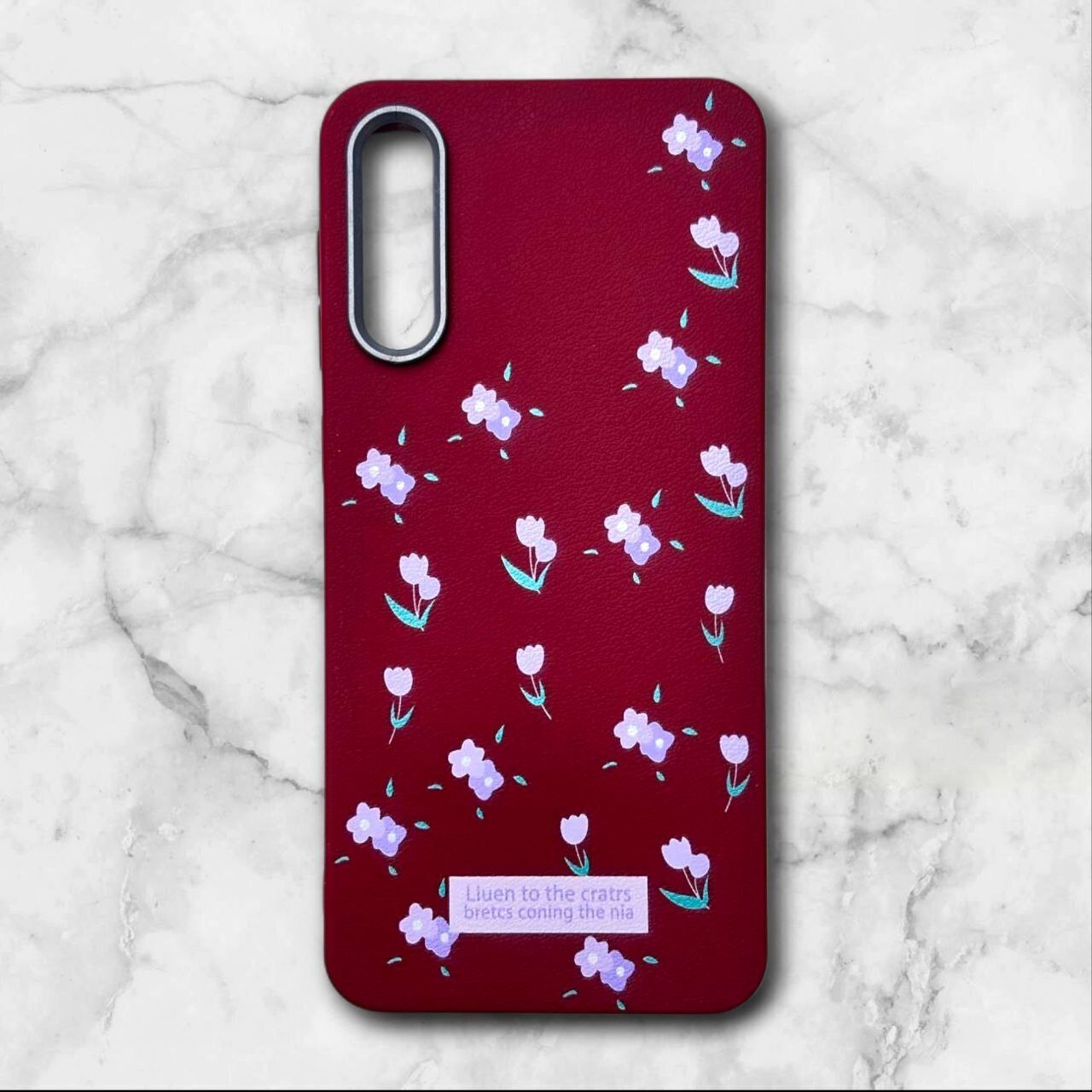  قاب طرح دار گل دار – Flower case سامسونگ A30s رنگ زرشکی – یونیک کیس 