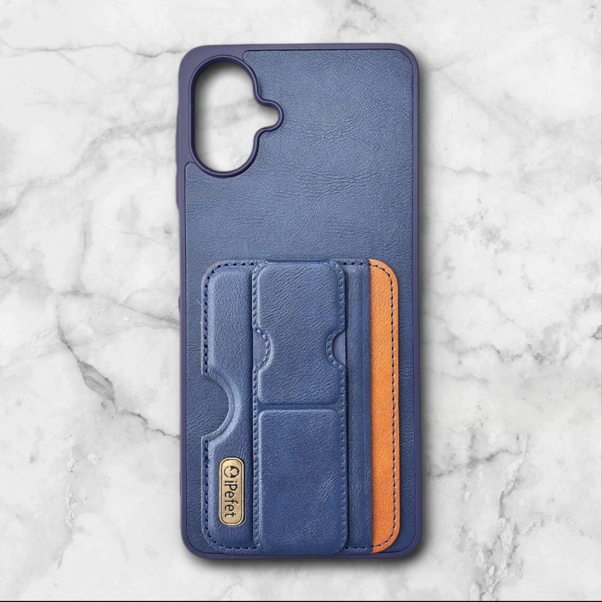  قاب سامسونگsamsunga06جاکارتی استندی ipefet رنگ سورمه ای – یونیک کیس 