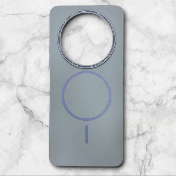 قاب شیائومیredmi14c طرح مگ‌سیف اندروید–داخل مخمل رنگ طوسی – یونیک کیس 