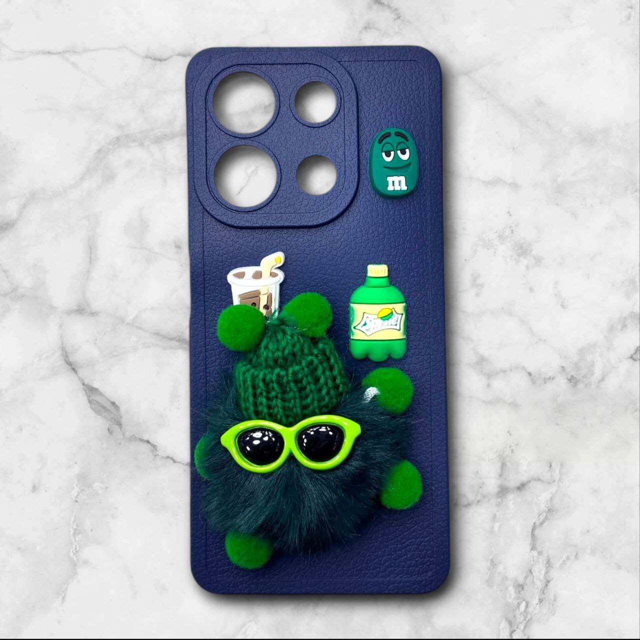 قاب پشمالو سهبعدی کارتونی شیائومی Note13Pro4G رنگ سورمه ای – یونیک کیس