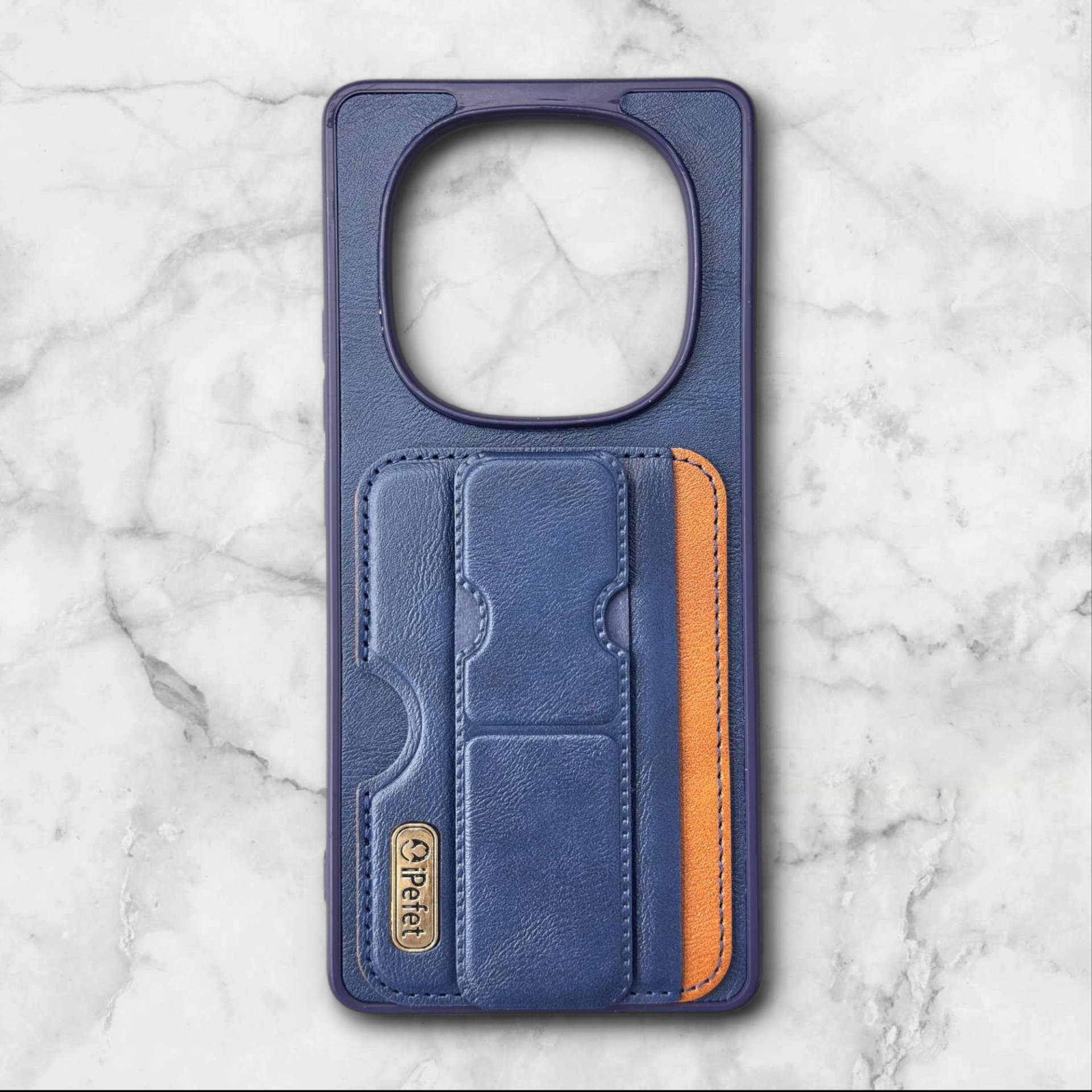  قاب شیائومی redminote14proجاکارتی استندی ipefet رنگ سورمه ای – یونیک کیس 