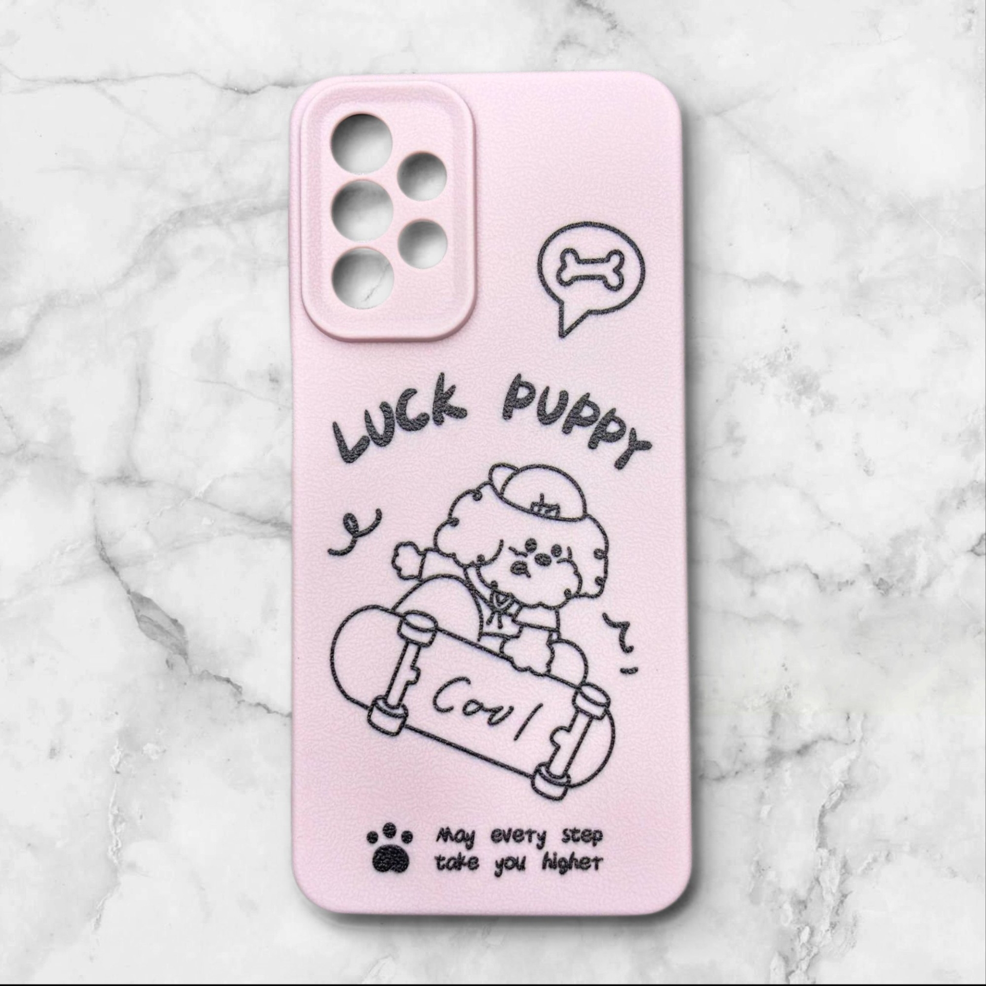  قاب طرح دار سامسونگsamsunga23 طرح سگ بامزه رنگ صورتی – یونیک کیس 