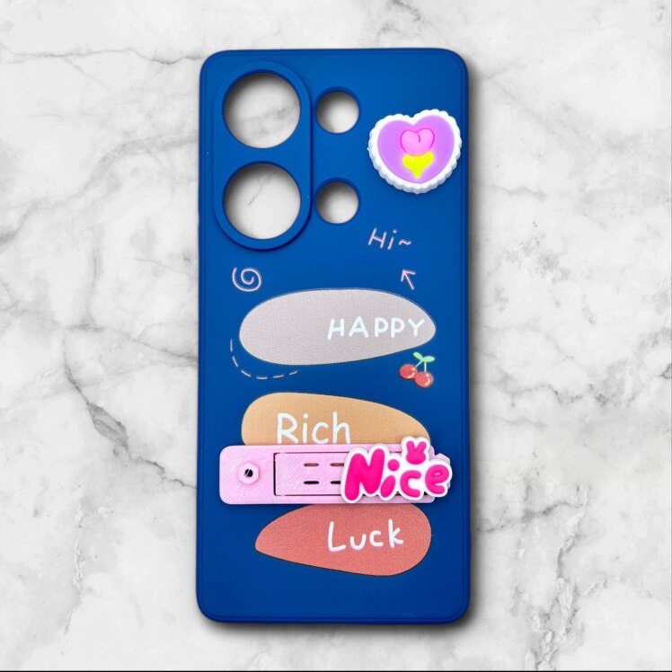 قاب شیائومی redminote14pro4g فانتزی استنددار Nice Mood رنگ سورمه ای – یونیک کیس 