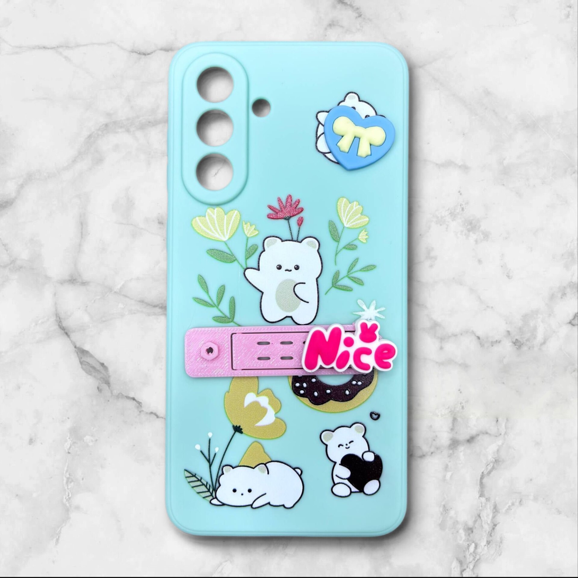  قاب سامسونگ samsungA36 فانتزی استنددار Nice Mood رنگ سبز – یونیک کیس 