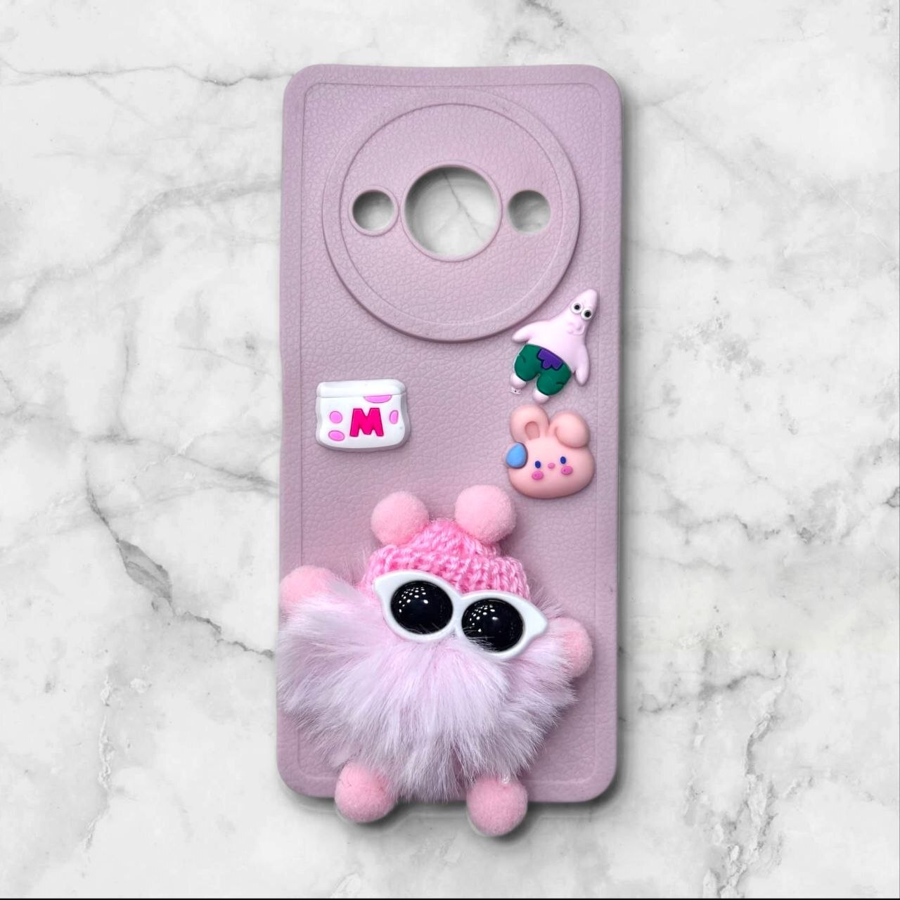 قاب پشمالو سهبعدی کارتونی شیائومیRedmiA3x رنگ صورتی – یونیک کیس